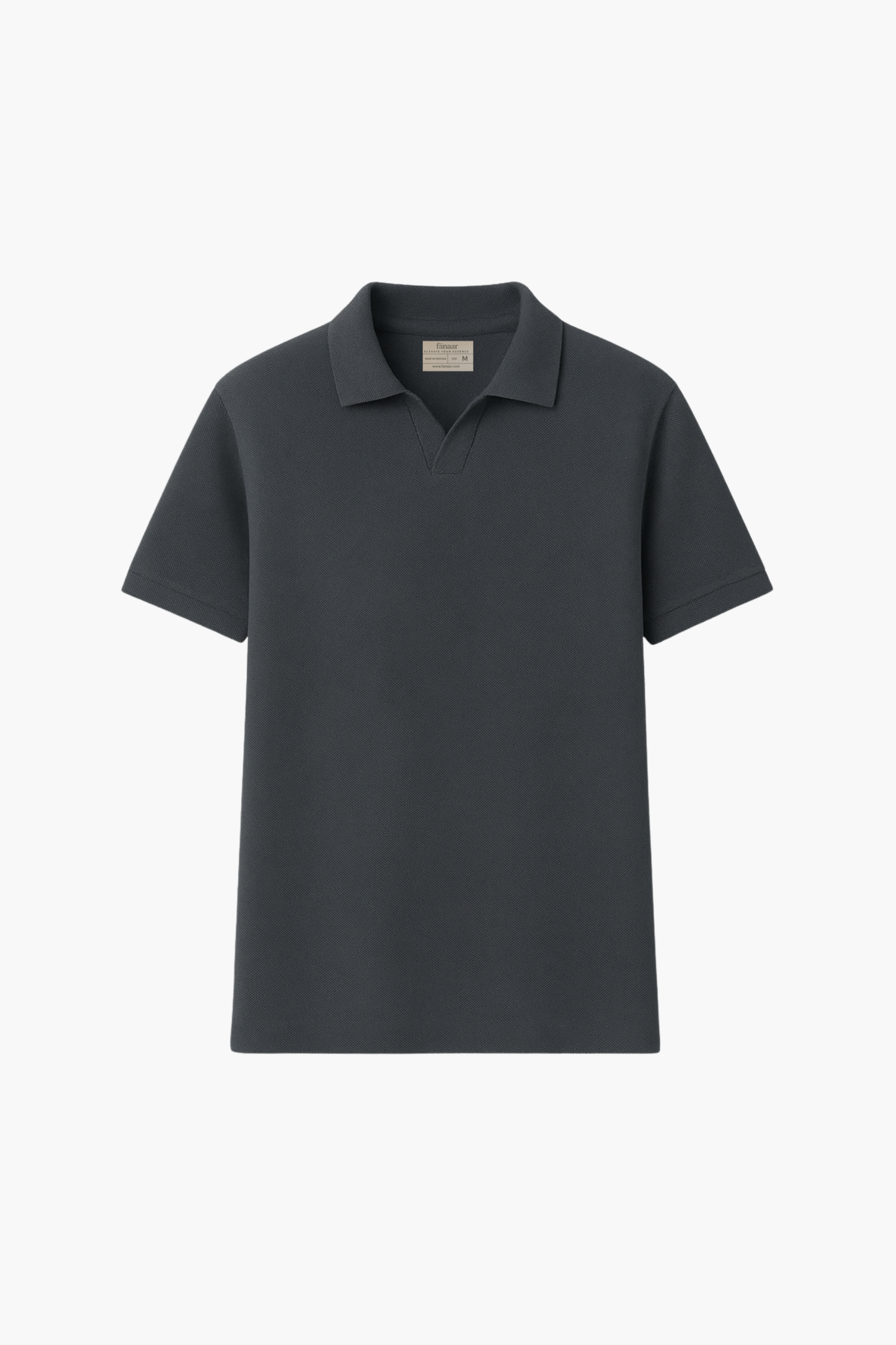 Essential Piqué Polo - Charcoal